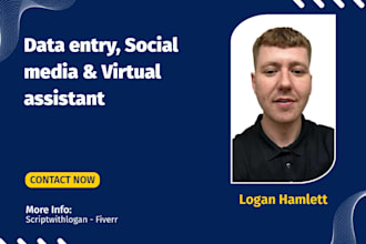 provide data entry, admin support, and social media help