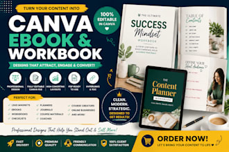 do canva ebook design, canva workbook design, ebook and workbook layout design