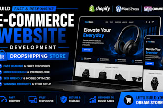 build fast responsive e commerce website development dropshipping store