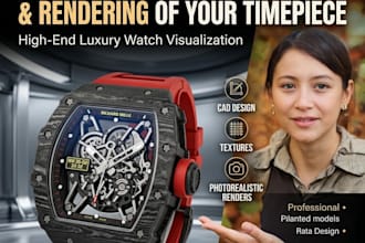 create luxury 3d timepiece product visualization