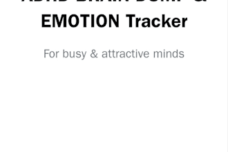 design editable adhd brain dump and emotion tracker journal