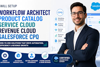 setup workflow architect product cataloge service cloud revenue salesforce cpq