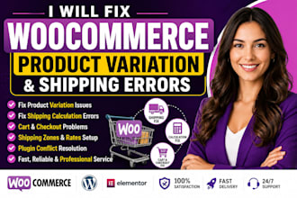 fix woocommerce product variations  shipping errors