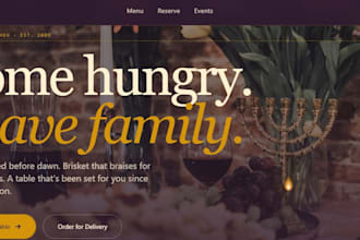 design a wix restaurant website with online ordering and reservations