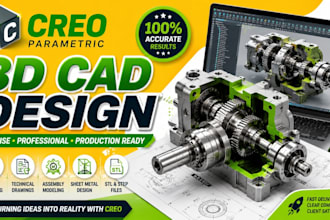 build creo 3d cad models product design and mechanical drawings