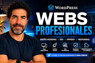 crearé una web wordpress profesional para tu negocio y optimizada