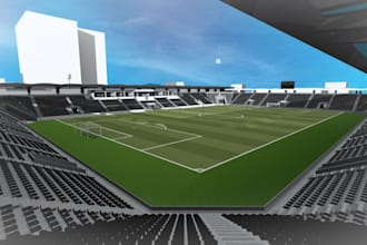 design 3d sport centre,football pitch,racing track,sport complex,3d panel court