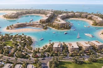 design coastal waterfront masterplan resort site plan real estate aerial render