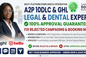 twilio sms law firms legal services fix calendar booking dental gohighlevel ghl