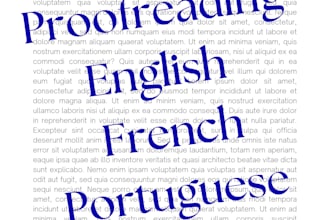 translate and proofread english french portuguese