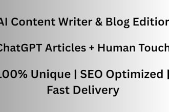 write SEO blog posts and articles using chatgpt as an ai