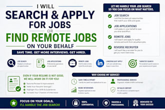 search and apply for jobs or find remote jobs on your behave