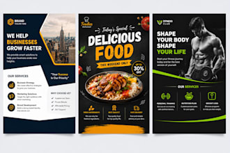 creative food flyer corporate flyer real estate flyer party flyer church flyer