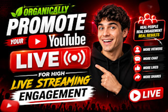 organically promote your youtube live for high live streaming engagement