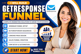 build getresponse  webinar funnel autoresponder sequences landing page sales crm