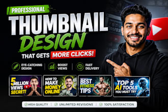 design eye catching high CTR youtube thumbnails