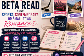 beta read your sports, contemporary, or small town romance