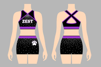 create realistic cheer uniform mockups from sketches