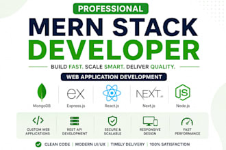 be your mern stack developer for web app development