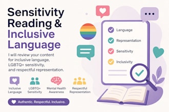 edit for sensitivity reading and inclusive language