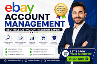 do ebay account management SEO title listing optimization expert