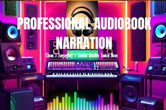 record a professional audiobook voice over narration