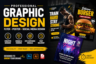 do professional graphic design, flyer and poster design