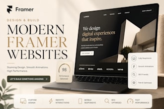 do framer website design, develop framer website as framer website design expert
