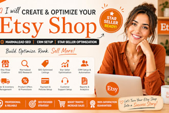 create esty shop with marmalead crm seo listing star seller account optimisation