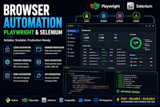 build browser automation bots with playwright or selenium