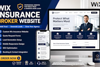 design wix insurance broker website life insurance cyber insurance website