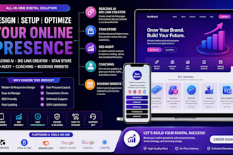 design beacons ai bio link creator stan store seo audit coaching booking website