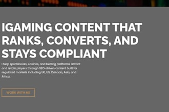 write igaming content that ranks and converts