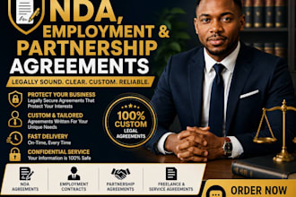 draft nda, employment, and partnership agreements