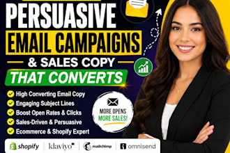 write a persuasive marketing email campaign or sales copy sequence convert