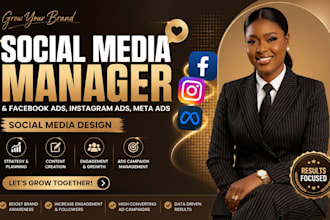 social media manger and facebook ads, instagram ads, meta ads