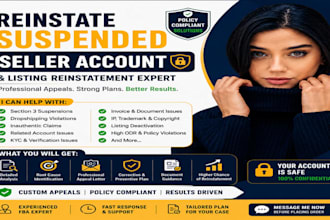 reinstate suspended,  amazon seller account and  listening, amazon fba expert