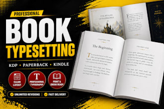 do professional book typesetting and interior formatting clean layout publishing