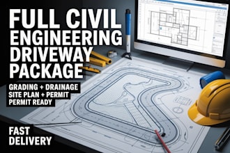 driveway civil engineering plan grading drainage