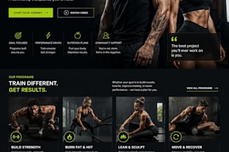 build modern website for gym trainer, yoga trainer, and counseling website