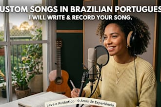 write and record a custom song in brazilian portuguese as your songwriter