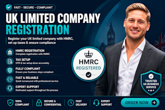 register your UK limited company with hmrc, set up taxes and ensure compliance