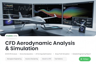 perform cfd aerodynamic simulation for aircraft airfoil wing, drone detailed