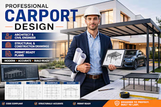 design professional carport structures and construction drawings