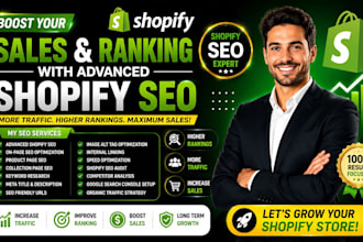 boost your shopify sales, ranking with advance shopify seo