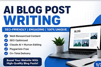 write SEO ai blog posts using claude ai for your website