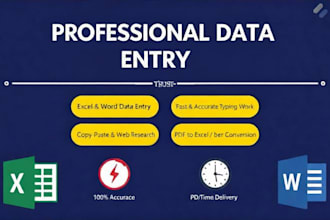 do excel and typing and editing