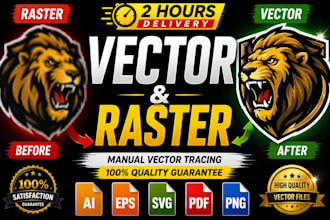 do professional vector tracing and logo redraw