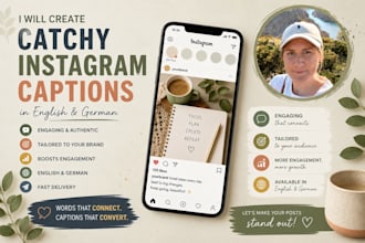 create catchy instagram captions in english and german