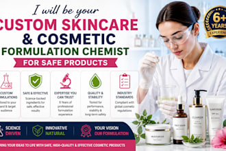 be your custom skincare and cosmetic formulation chemist for safe products